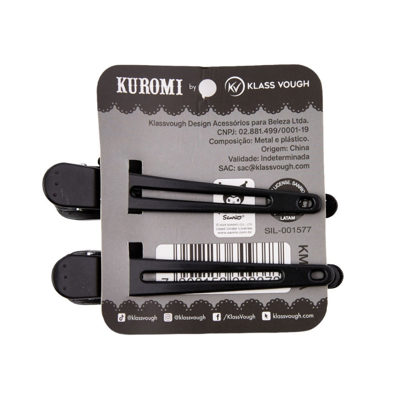 Presilhas para Cabelos Preta Com 2 Unidades by Kuromi