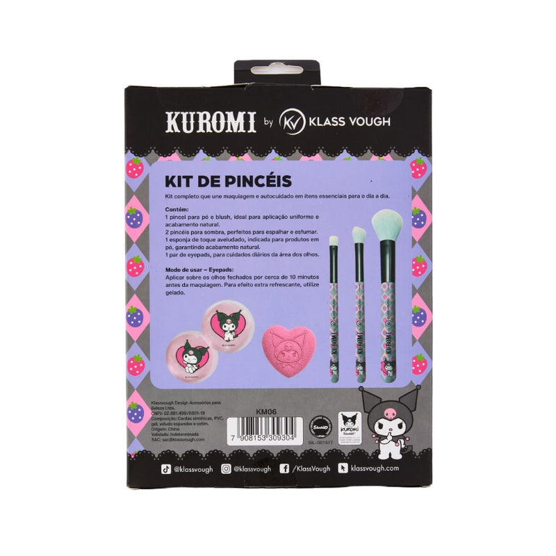 Kit de Pincéis, Esponja e Eyepads by Kuromi