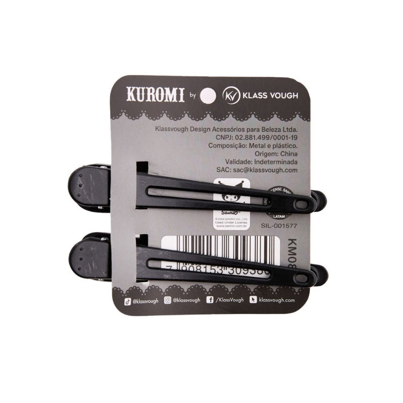 Presilhas para Cabelos Lilás e Preta com 2 Unidades by Kuromi