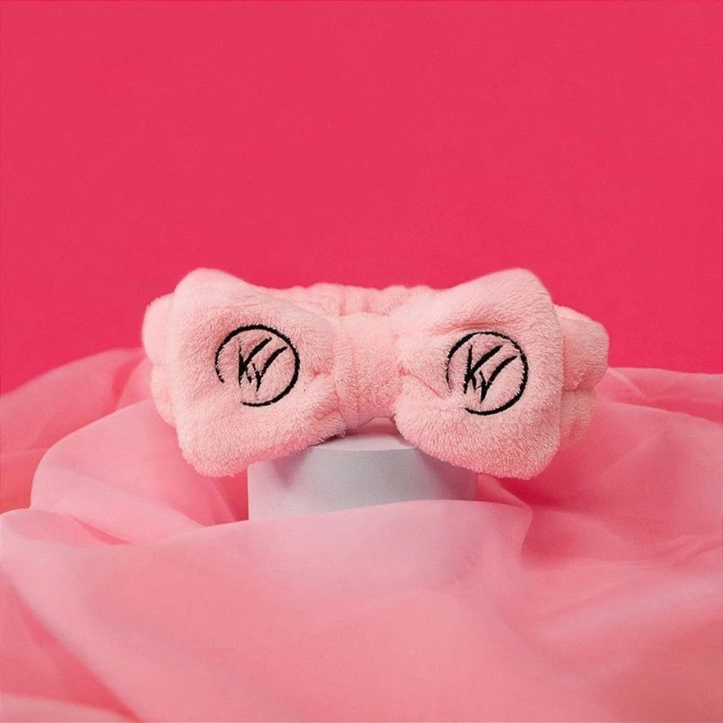 Faixa de Cabelo para Maquiagem e Skincare Rosa