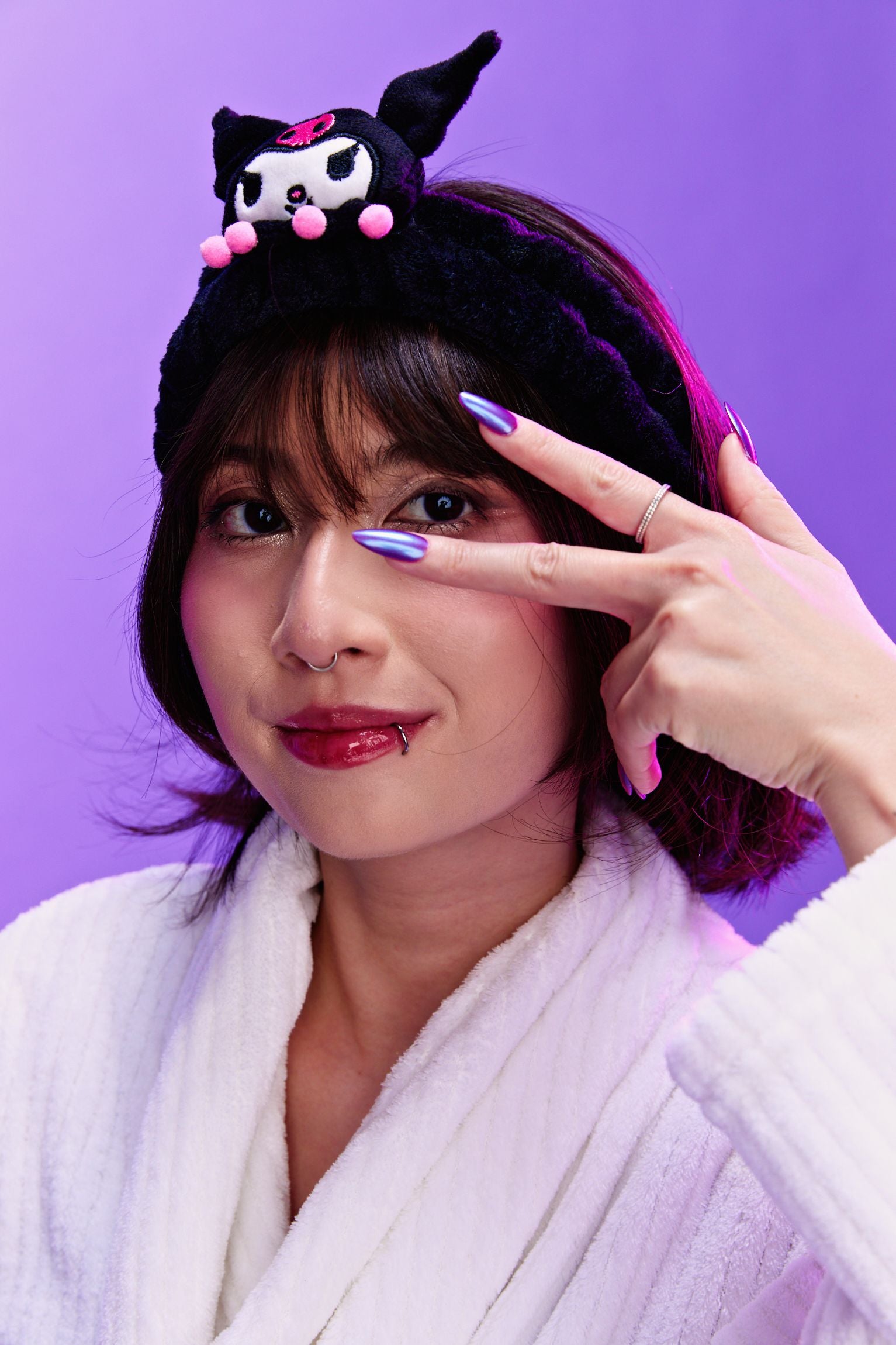 Faixa de Cabelos para Skincare e Maquiagem by Kuromi